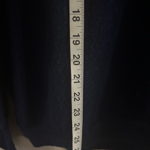 The Fox Sweater Mens Sz M  V Neck Long Sleeve Blue Wool Blend Vintage C - Picture 6 of 7